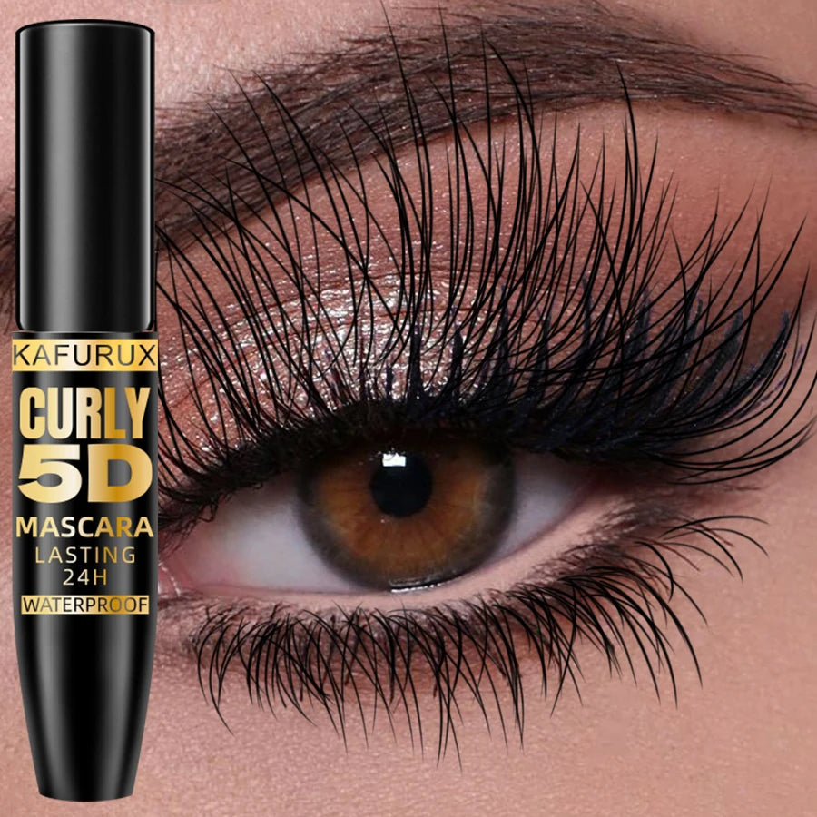 5D Black Waterproof Mascara Lengthens Eyelashes Extension Thick Silk Qme