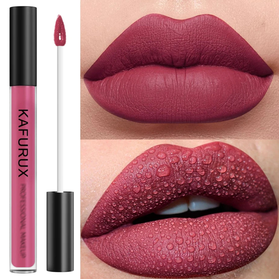 Matte Highly Pigmented Lip Glaze Velvet Finish Liquid Lipstick Qme