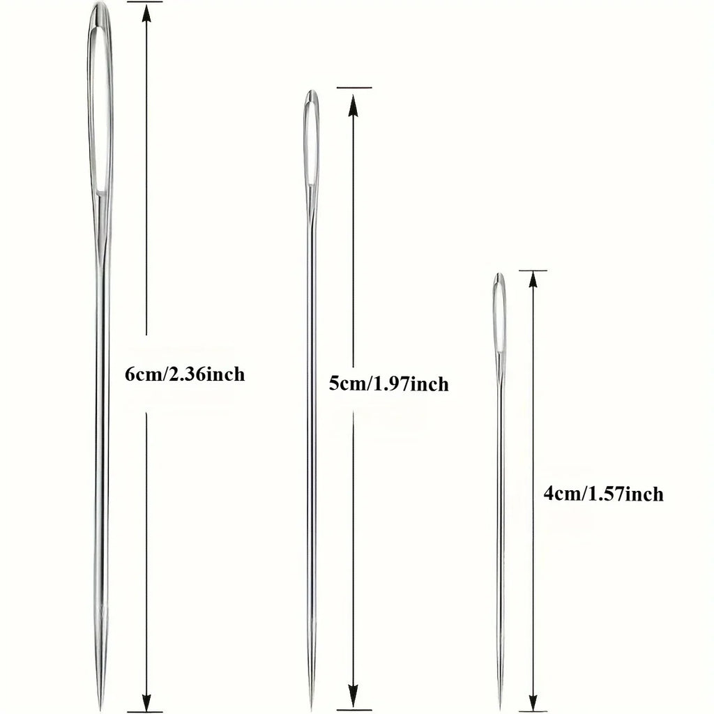 Large eye sewing needle, The large needle hole makes it easy to thread, suitable for fine embroidery and cross-stitch. Qme