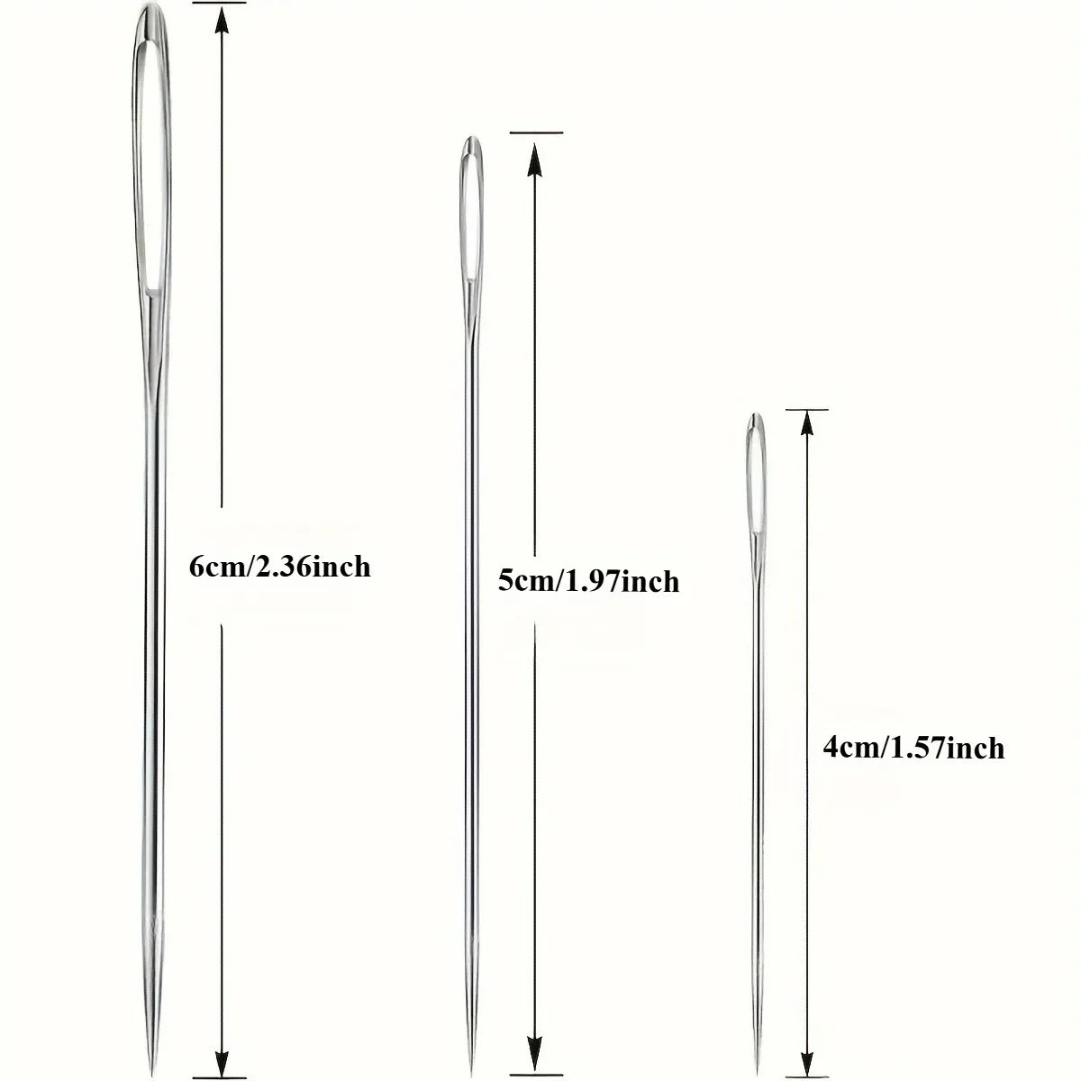 Large eye sewing needle, The large needle hole makes it easy to thread, suitable for fine embroidery and cross-stitch. Qme
