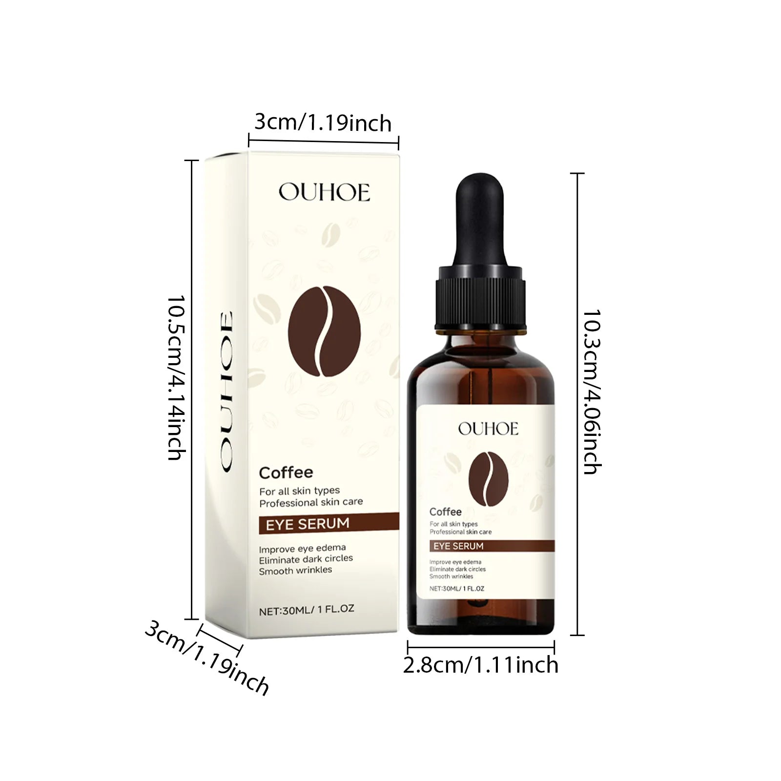 Bee Venom Eye Cream Hydrating & Firming Removal Eye Bag Anti Puffiness Fade Dark Circles Anti-Wrinkle Delicate Eye Area Care Qme 30ml CoffeEyeSerum