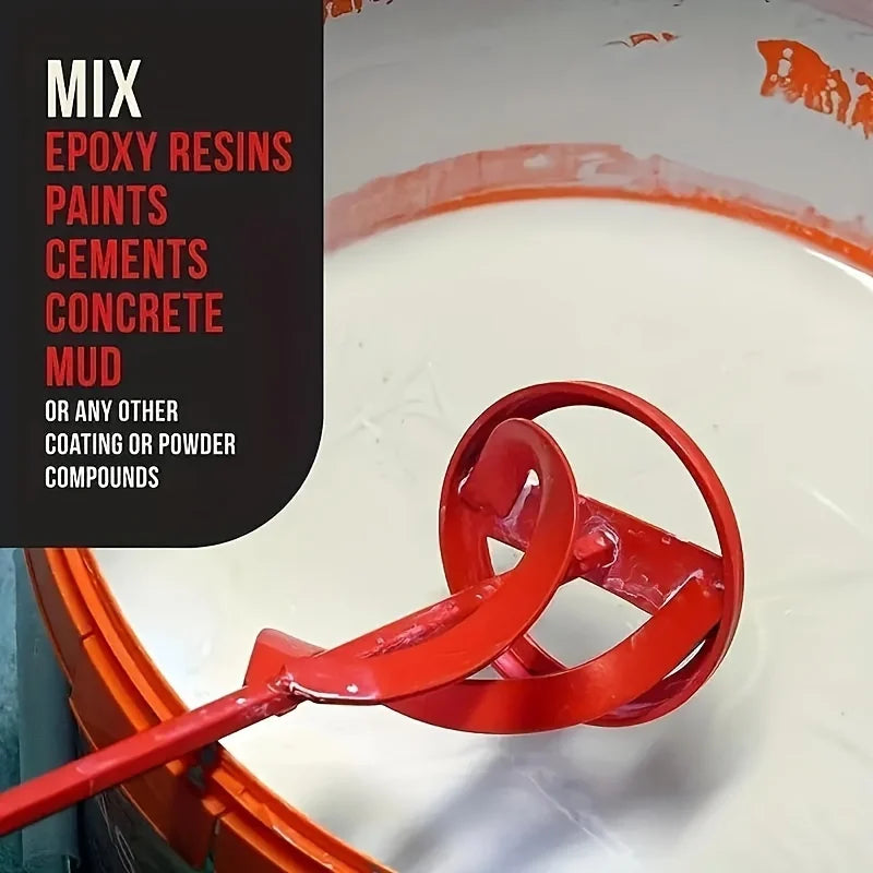 1Pc Hexagonal Shaft Gypsum Paint Mixer Accessories, Electric Drill Stirring Paddle, Multi-Functional Filler Cement Mortar Stirr Qme