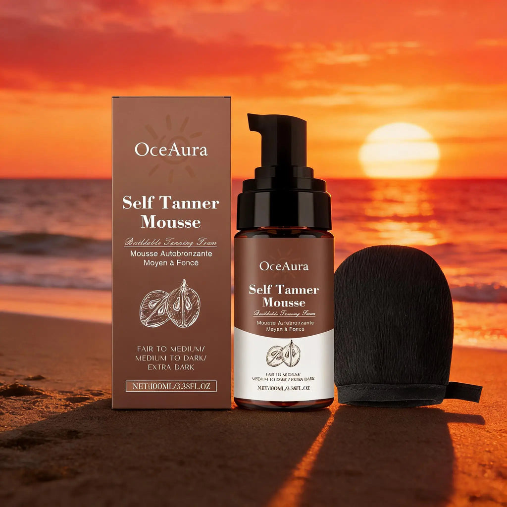 Body Self Tanning Mousse Organic Sunless Tanning Foam Spray Fast Face Tan Bronzer Nourishing Lotion Sunbed Tanning Accelerator Qme