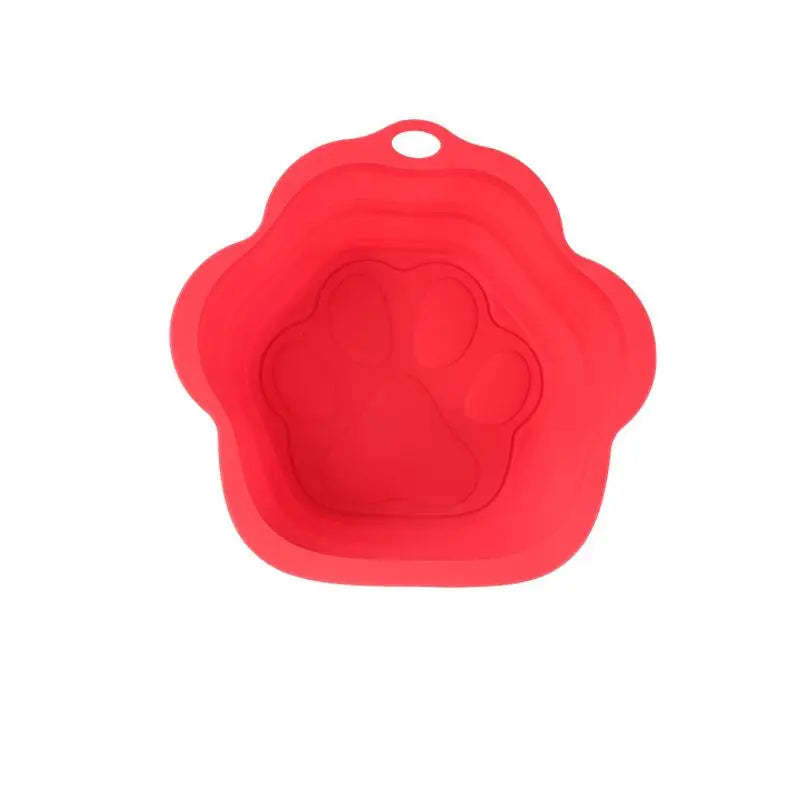 Going Out Drinking Feeding 2-in-1 Bowl Pet Supplies Dog Cat Folding Qme A2