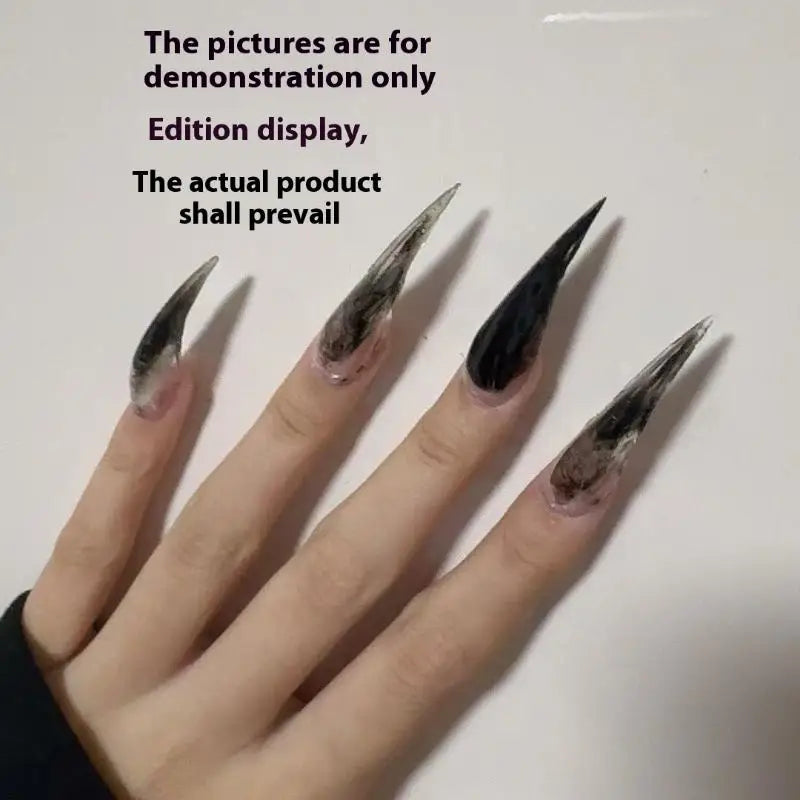 Box Short Curved Stiletto Nail Dual Form Extension 3D Cat's Claw Qme