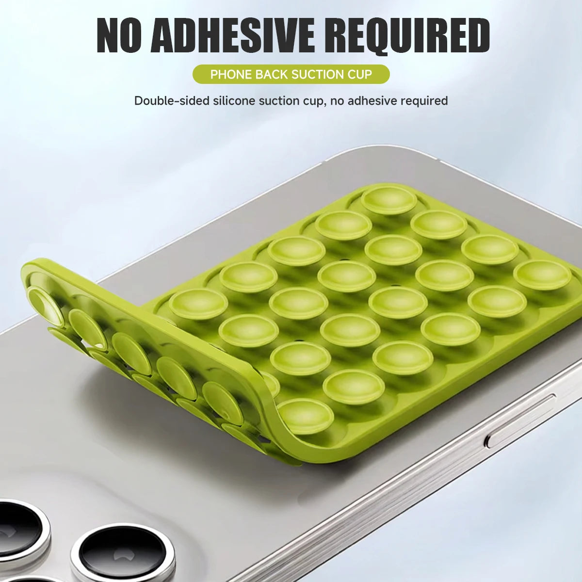 Double-Sided Suction Cup Phone Mount, Silicone Suction Phone Case Adhesive Sticky Phone Grip Hands-Free Phone Grip Phone Stand Qme