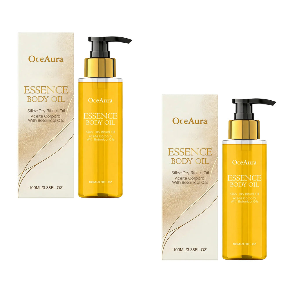 OceAura Essence Body Oil Even Skin Tone Fades Fine Lines Improve Dullness Oily Face Relief Firm Skin Care Moisturizing Serum Oil Qme 2 X 100ml Boxed