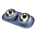 Food Water Bowls Multifunctional Protect Cervical Spine Stainless Qme blue