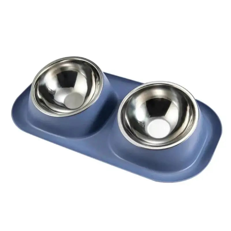 Food Water Bowls Multifunctional Protect Cervical Spine Stainless Qme blue