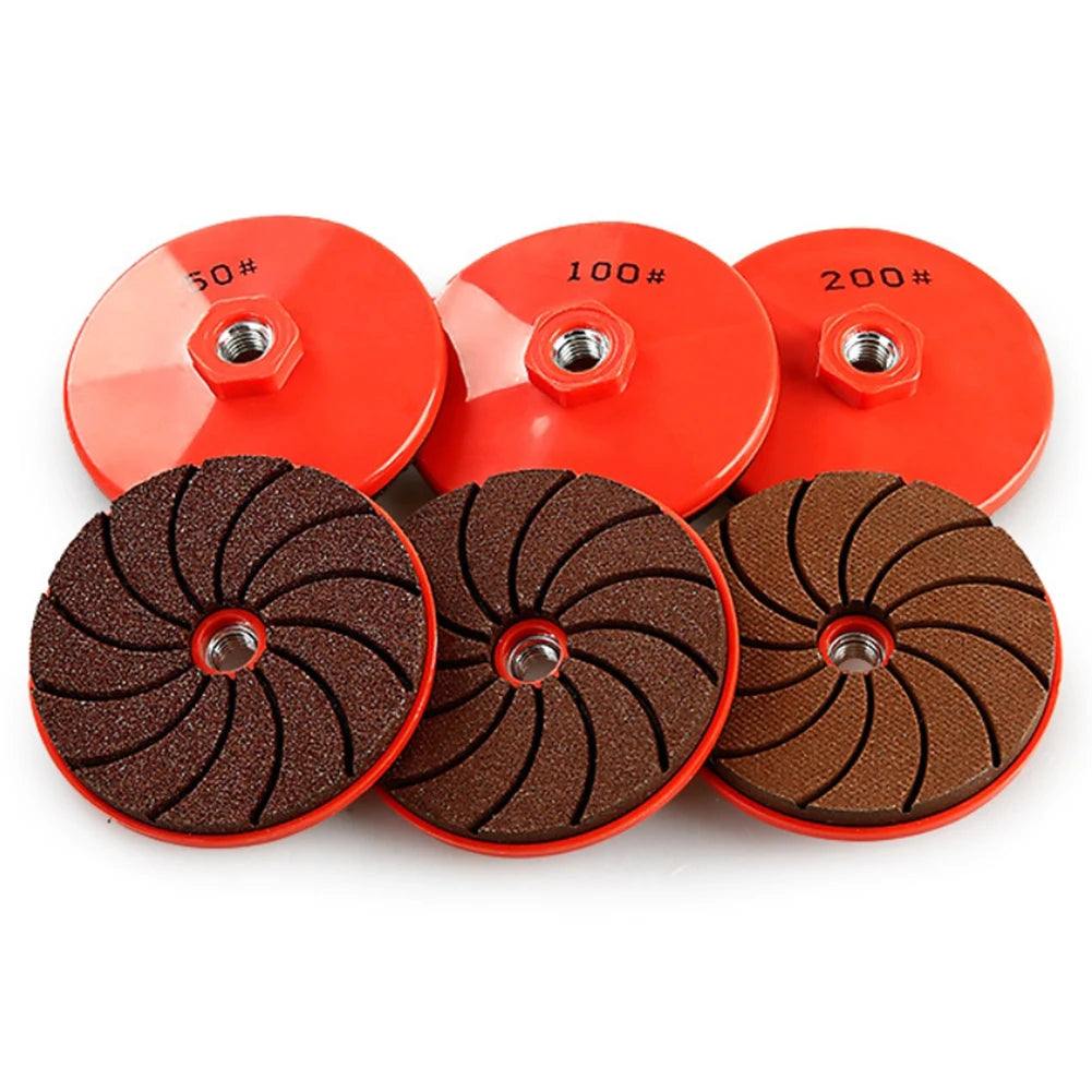 80mm 3 Inch Polishing Wet/Dry Polishing Pad With Backer For Grinding Granite Stone Concrete Marble Quartz Abrasive Tool Qme