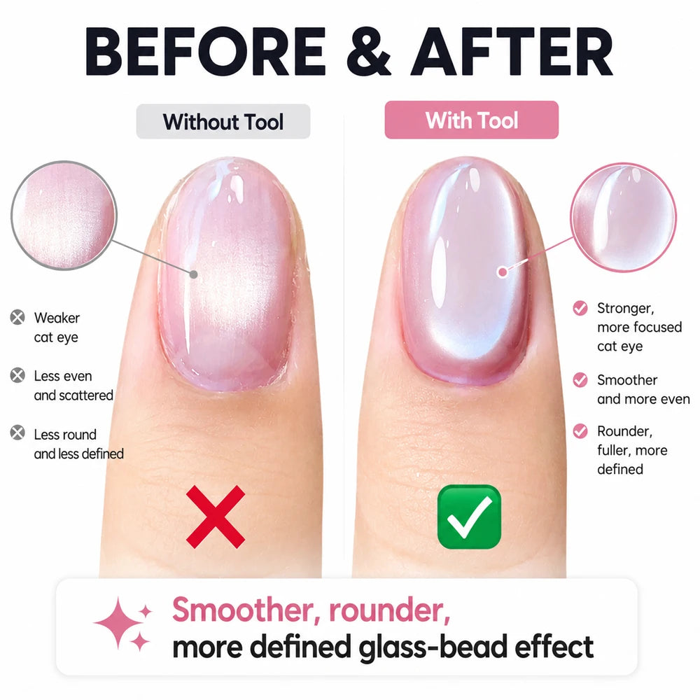 Nailpop Glass Bead Nail Art Magnetic Cat Eye Magnet Nails Upgraded Qme