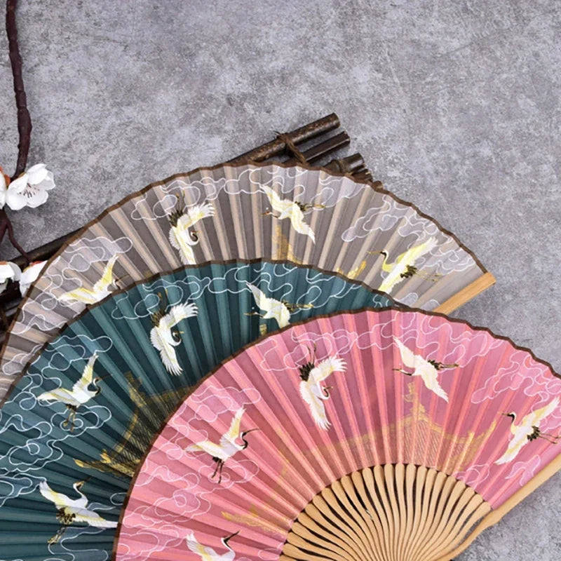 Chinese Style Ladies Portable Small Fan Gift Folding Fan Dance Hanfu Folding Fan Qme