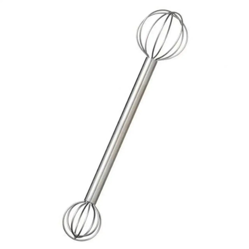 Double Head Stainless Steel Hand Whisk Manual Egg Cream Flour Mixer Qme 1pc