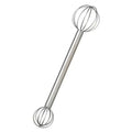 Double Head Stainless Steel Hand Whisk Manual Egg Cream Flour Mixer Qme 1pc