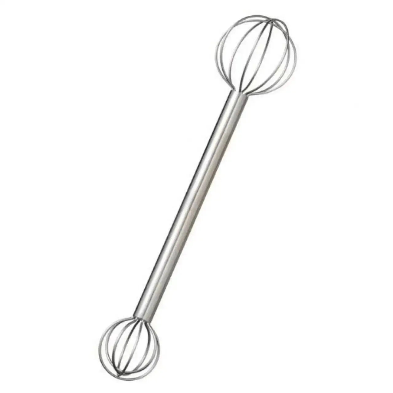 Double Head Stainless Steel Hand Whisk Manual Egg Cream Flour Mixer Qme 1pc