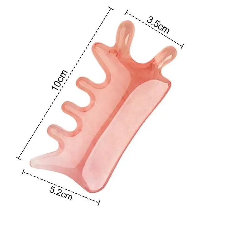 1 Head Massage Comb Resin Meridian Scalp Guasha Tool Ergonomic Design Qme