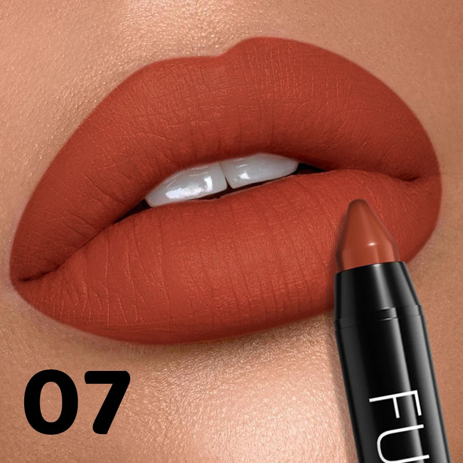 16 Nude Brown Lipliner Pen Waterproof Lipstick Sexy Red Matte Contour Qme 07