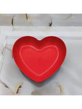 1 5 10 Plastic Heart Shaped Dinner Plate Red Pink Themed Fruit Snacks Qme Red 1pc 6 Inches