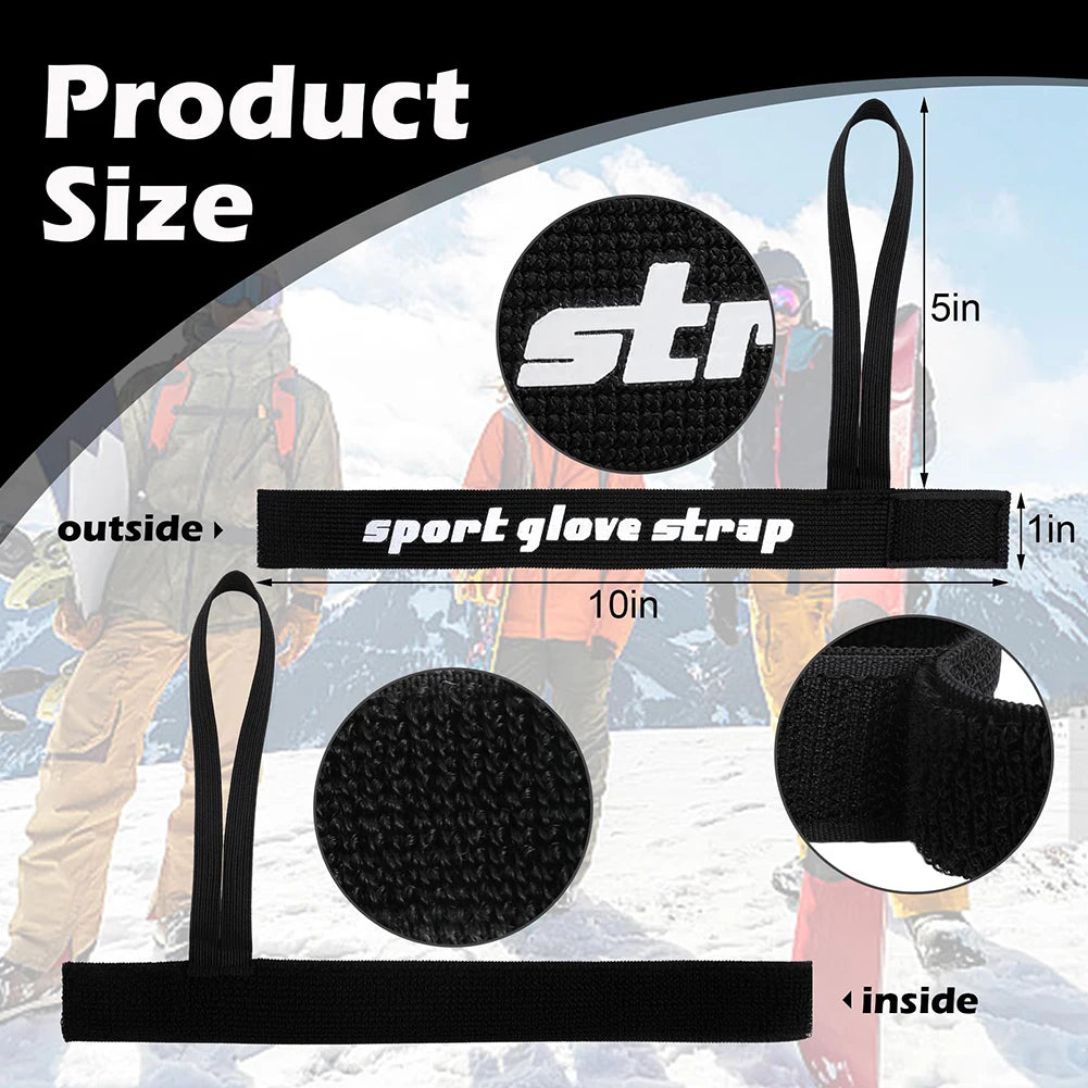 4 Pcs Glove Wrist Strap Anti-Lost Glove Safety Strap Elastic Ski Glove Leash Holder for Camping Skiing Outdoor Activities Qme