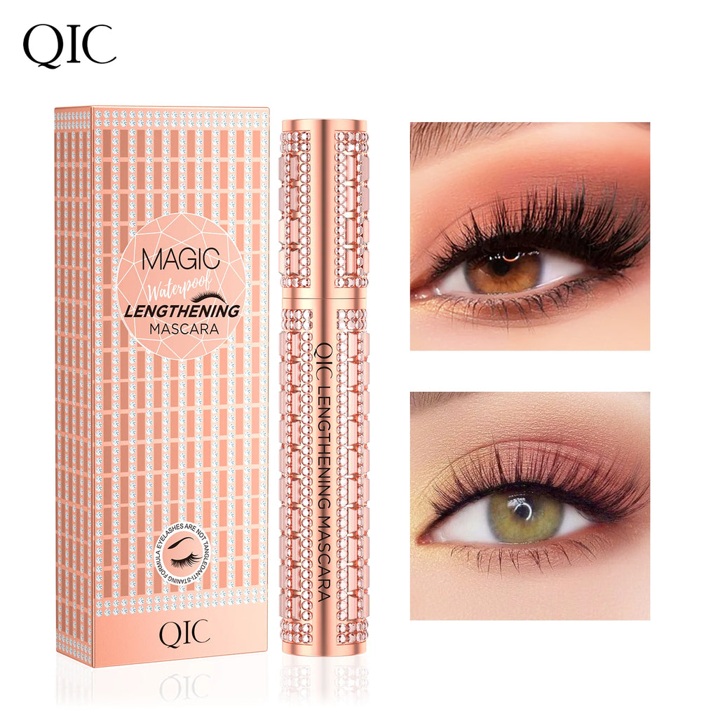 5D Eye Black Mascara Waterproof Lengthens Eyelashes Extension Silk Fiber Mascare Eye Makeup for Women Cosmetic Korean Make up Qme Q826