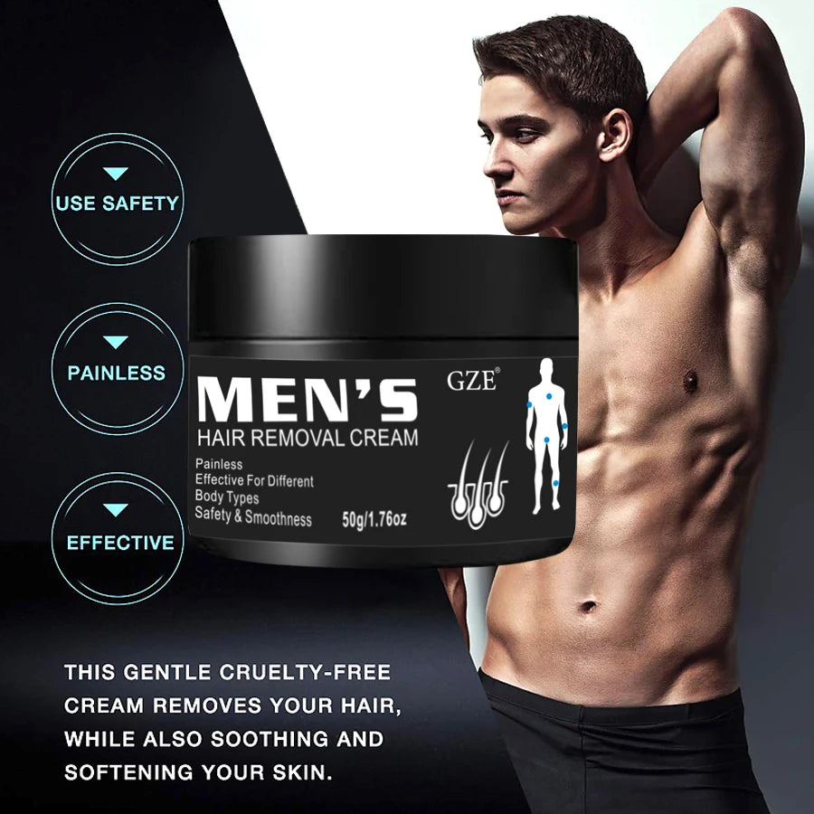 GZE Smoothing Hair Removal Cream For Men Private Part Legs Underarm Armpit Chest, Men's Whole Body Hair Remove Cream Qme