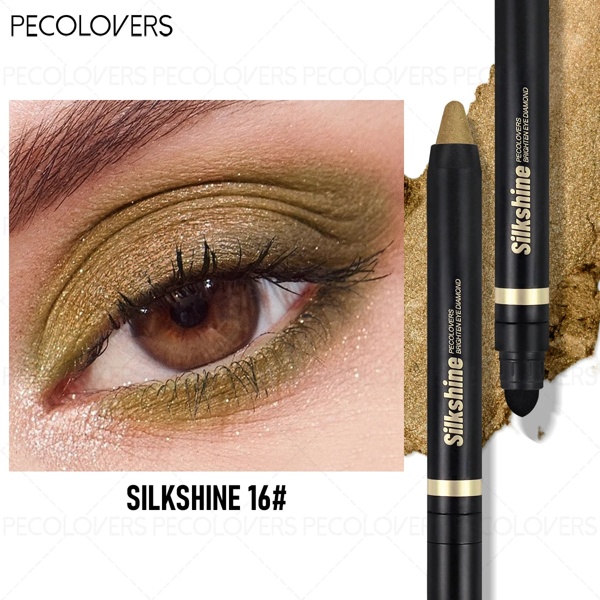 Shimmer Colored Eyeshadow Stick Waterproof Smudge-proof Long-lasting Qme 16