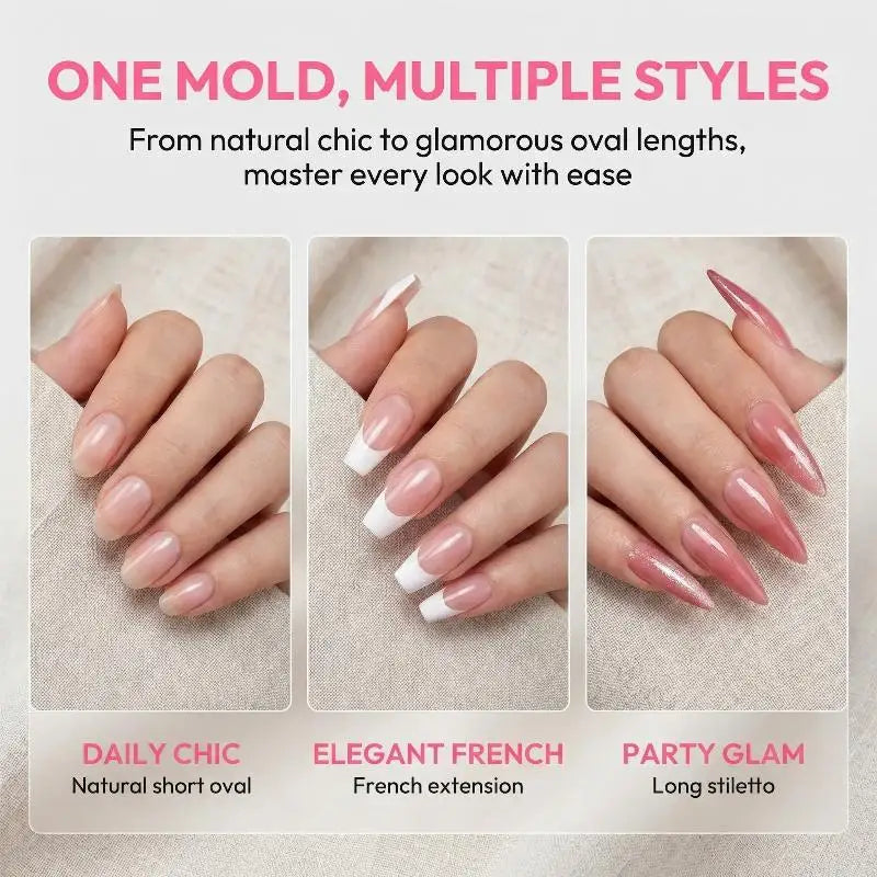 Coffin Nail Forms Mold Salon Acrylic Extension Professional Sandwich Qme