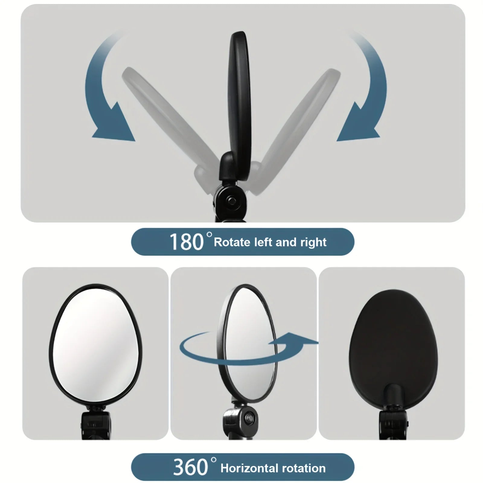 Bike Mirror 360 Degree Adjustable Rotatable Handlebar Mirror Wide Bycicle Accessories Cycling Rear View Mirror Qme