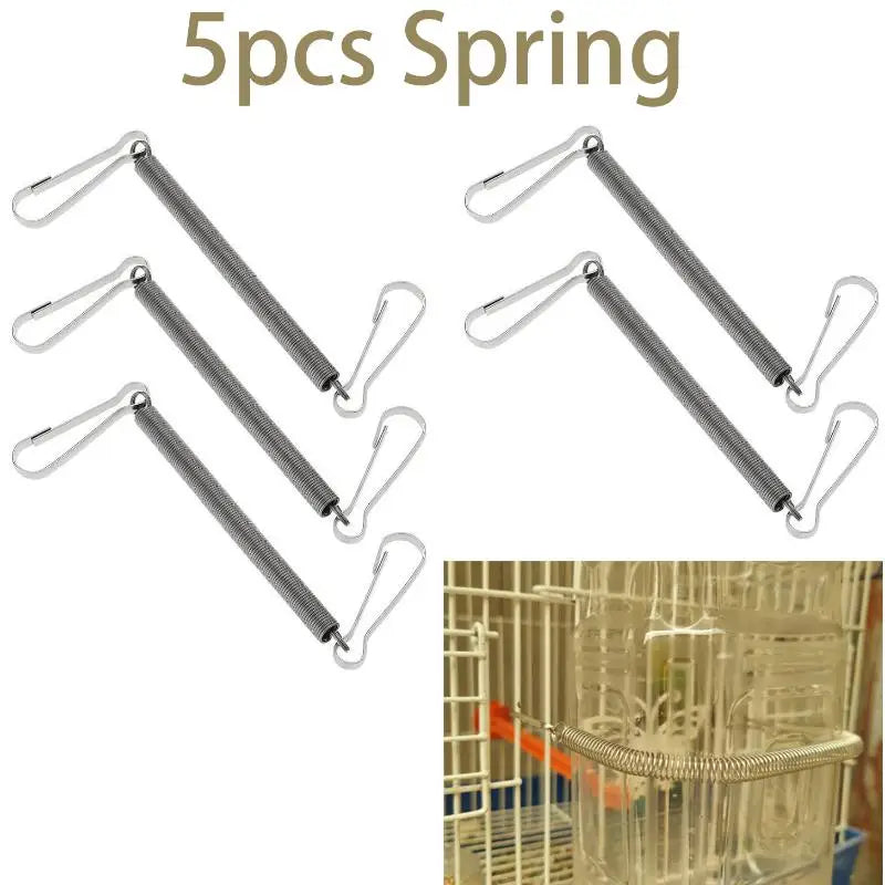 20PCS Pigeons Bird Drinker Feeder Fit For Soda Pop Water Bottle Cup For Chicken Birds Feeder Trough Animal Feeding Accessories Qme 5pcs Spring