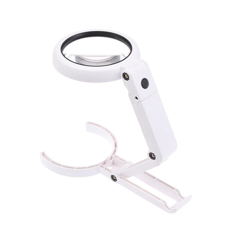 11x 5x Magnifier With 8 LED Light Foldable Handheld Desktop Magnifier For Reading Newspapers Magnifier Repair Tool Qme
