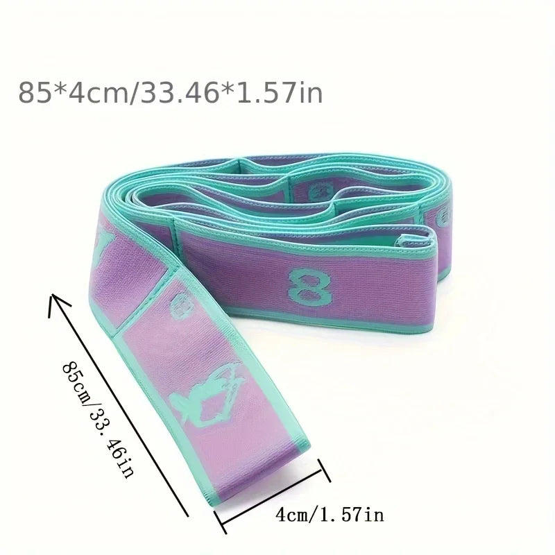 Yoga Stretch Strap, Sports Exercise Resistance Bands For Dance, Gymnastics, Workout, Pilates Stretch Belt For Physical Therapy Qme