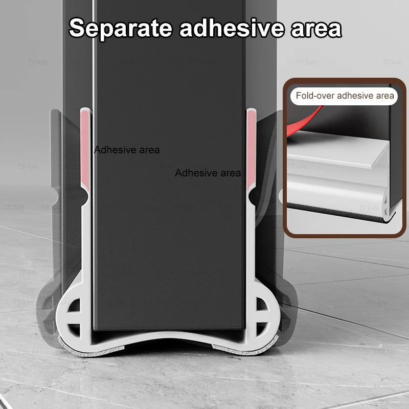 PVC Silent Door Seal Strip Flexible Door Bottom Gap Weather Strip Washable and Wear-resistant Sealing Strip with Under Brush Qme