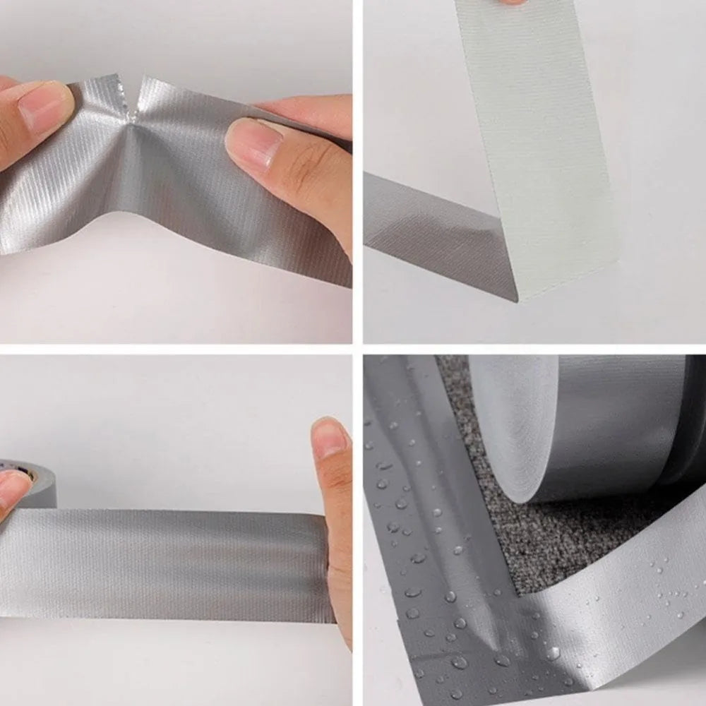10m Heavy Duty Silver Duct Tape Waterproof Strong Adhesive Cloth Tape For Repair Sealing Packaging Floor Protection Qme