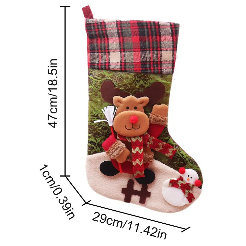 Christmas Stockings Traditional Cute Reindeer Candy Bags Deer Qme 03 China Mainland 29x47cm