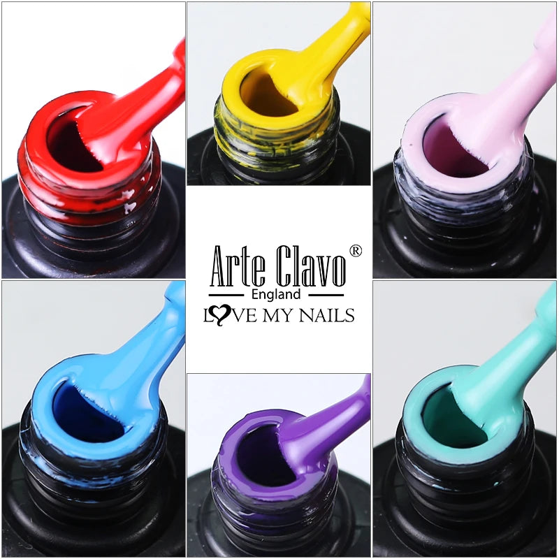 Arte Clavo Gel Nail Polish 180 Colors Supplies Varnish Semi Permanent Qme
