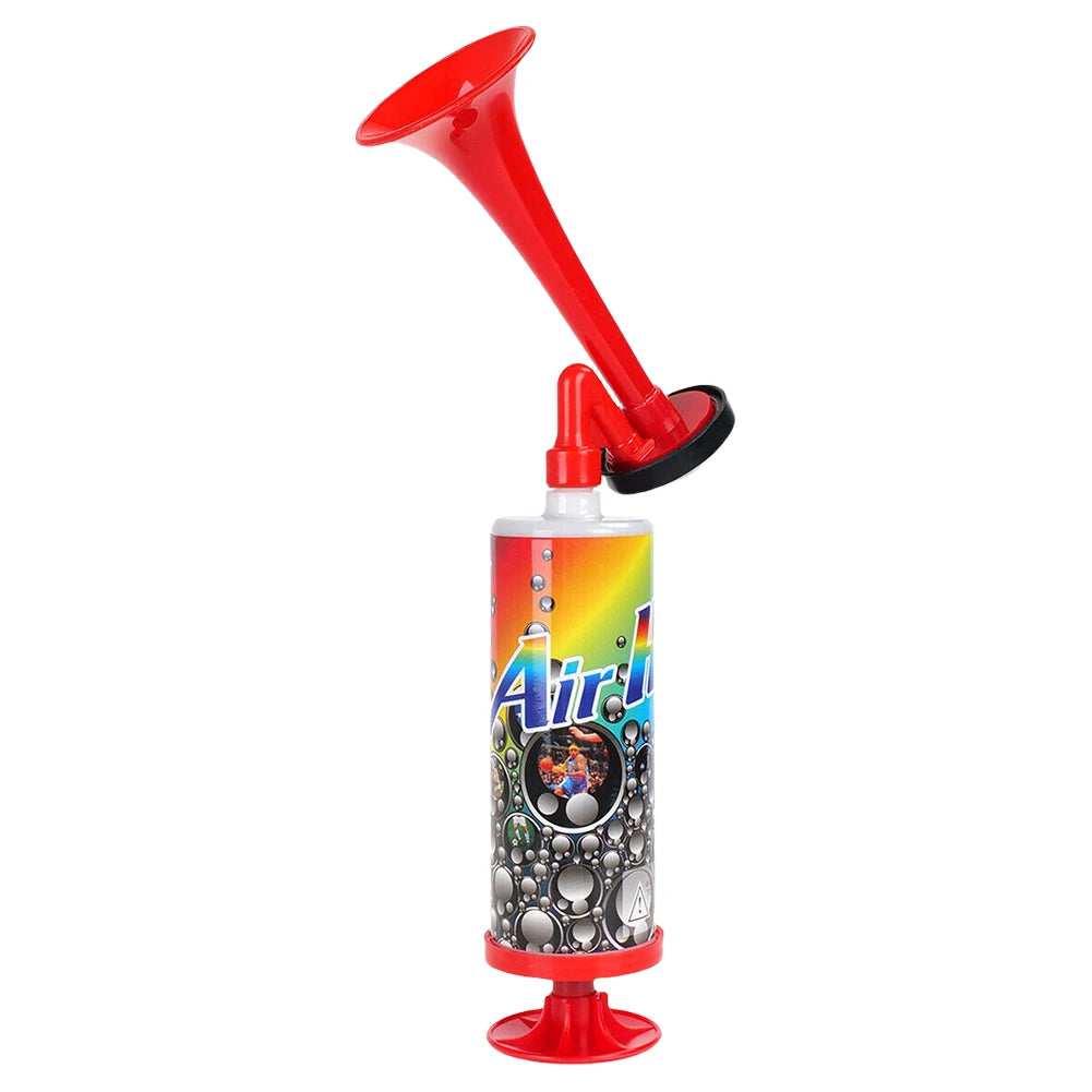 Football Championship Fanfare Reusable Air Pressure Trumpets Portable Soccer Air Cheering Horn for Football Sport Event Qme 1PCS