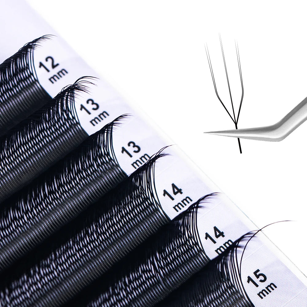 NATUHANA U-shaped YY Eyelash Cosplay 3D 4D 5D-W Shape Lashes Premium Qme U-Double 3DW LU 0.07mm|8mm