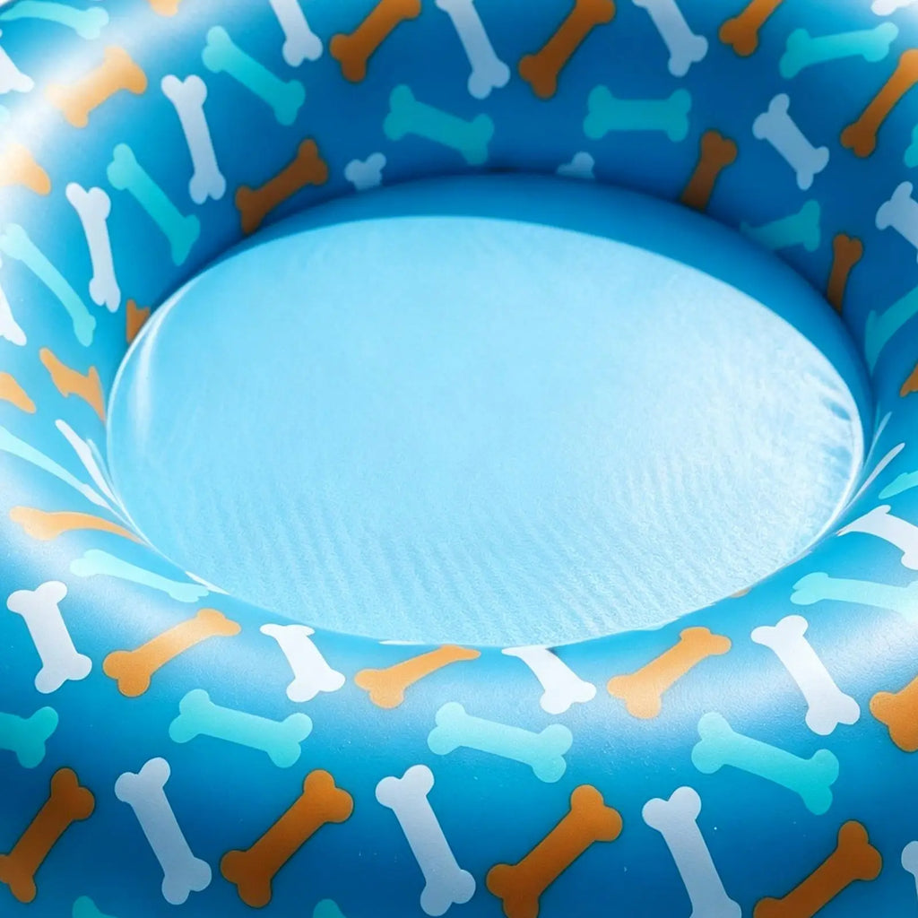 Dog Float PVC Leak-Proof Inflatable Anti-Slip Dog Pool Raft For Lake Beach Games Water Party Pond Small And Medium Breeds Qme