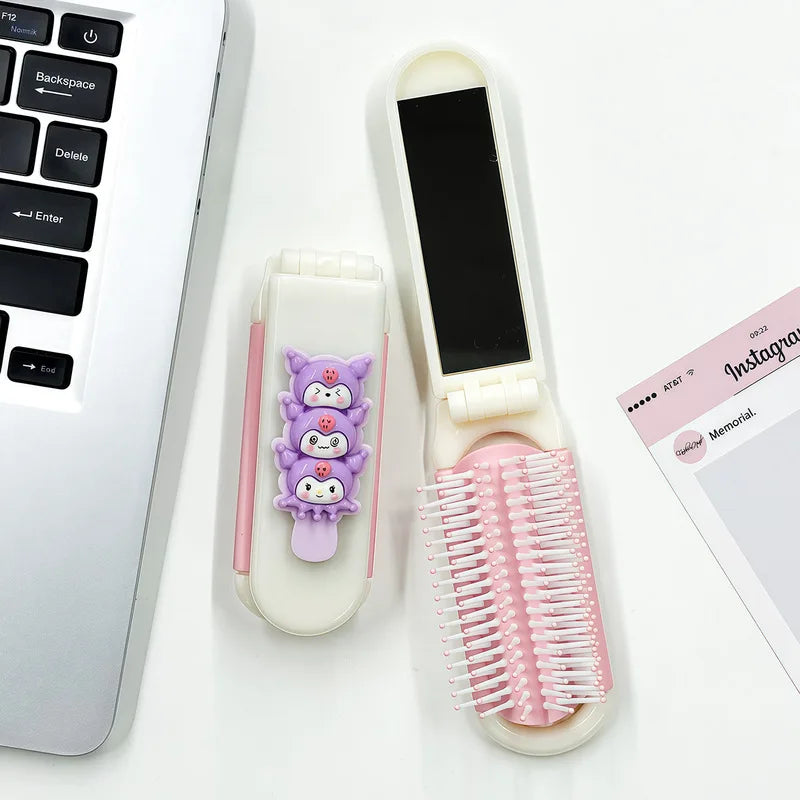 Hello Kitty Portable Folding Air-cushion Comb Women Massage Makeup Qme