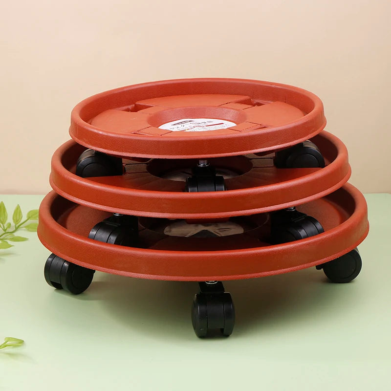 Base Rack Movable Rolling Potted Plant Stand Rollers Universal Flower Qme