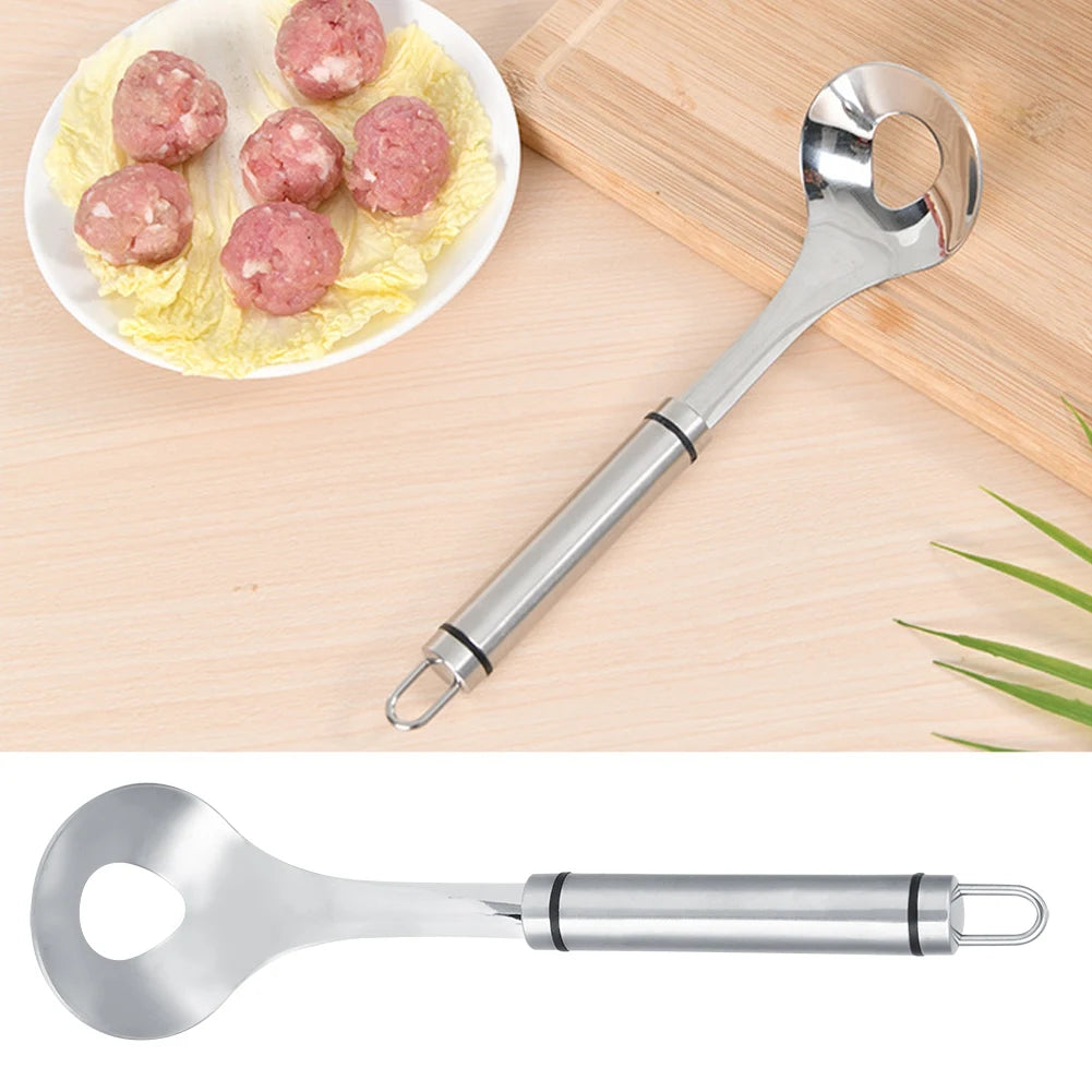304 Stainless Steel Meatball Maker Spoon Non Stick Manual Meatballs Scoop Clip Kitchen Tool for Household Cooking Qme