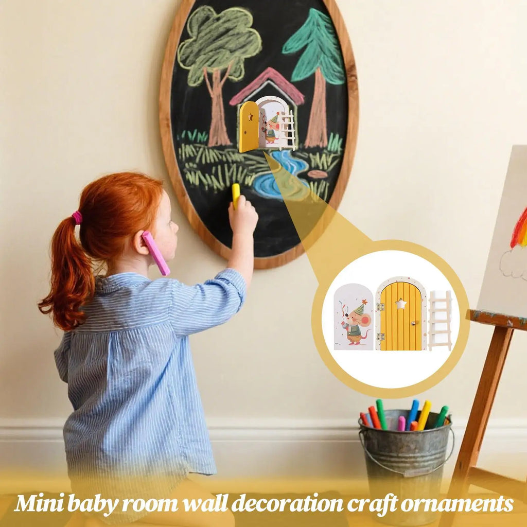 Wooden Fairy Door Tiny Holiday Party Supplies Thanksgiving Birthday Qme