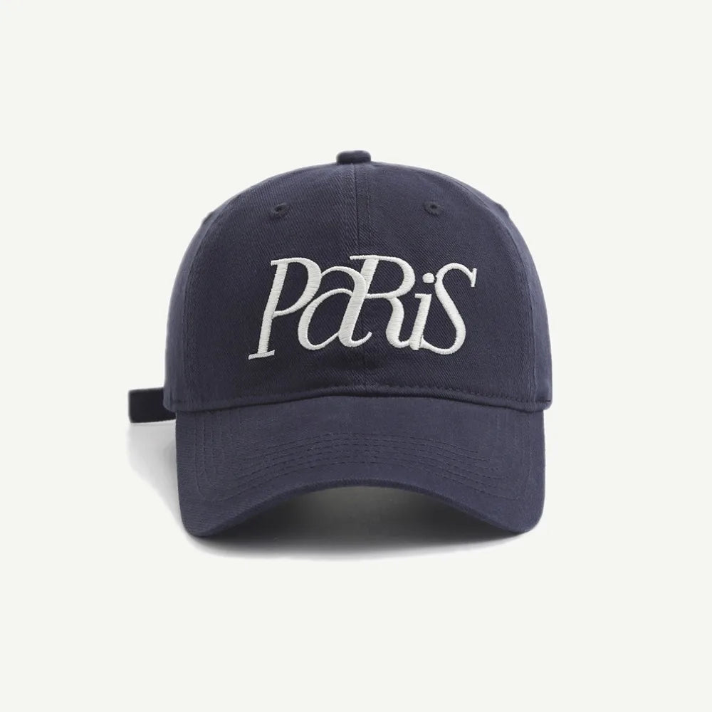 Casual Embroidered Embroidery Baseball Cap NYC Hole Letter Baseball Hat Retro Sunscreen Hat Sun Hat Girl Qme Dark Blue