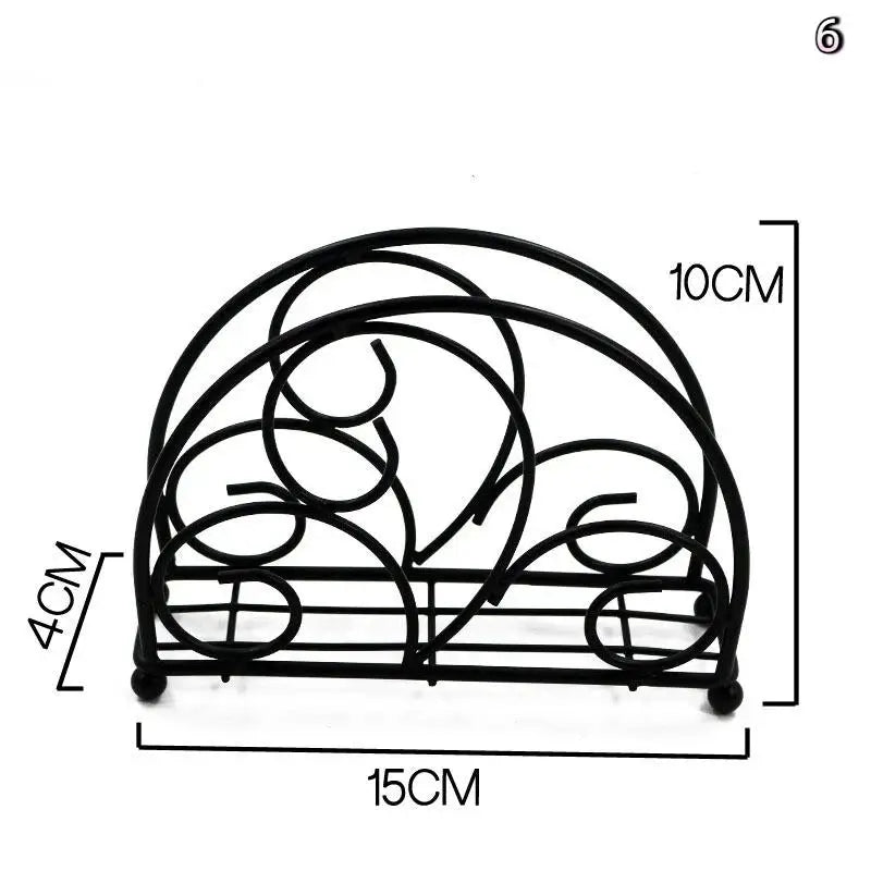 Cartoon Pattern Napkin Holder Paper Drawer Storage Bracket Organizer Qme 6