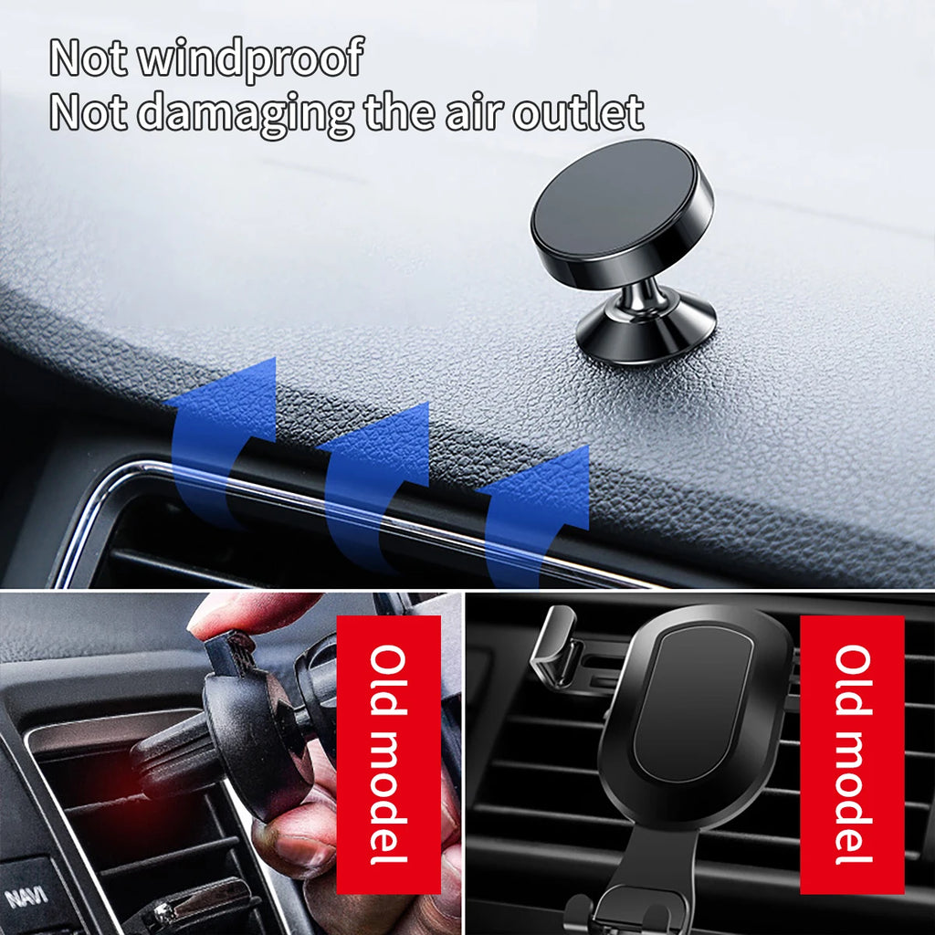 1 Metal Material Circular Mini Magnetic Phone Holder Car Qme