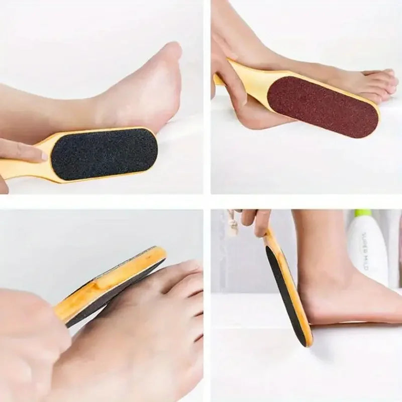 1 Wooden Foot Files Scrub Remove Dead Skin Callus Pedicure Tool Home Qme