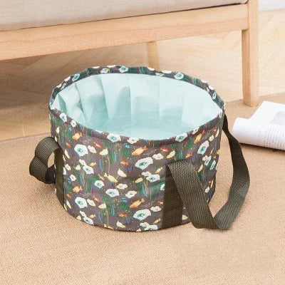 Portable Foldable Basin Travel Camping Wash Tub Fishing Bucket Qme CF084-4