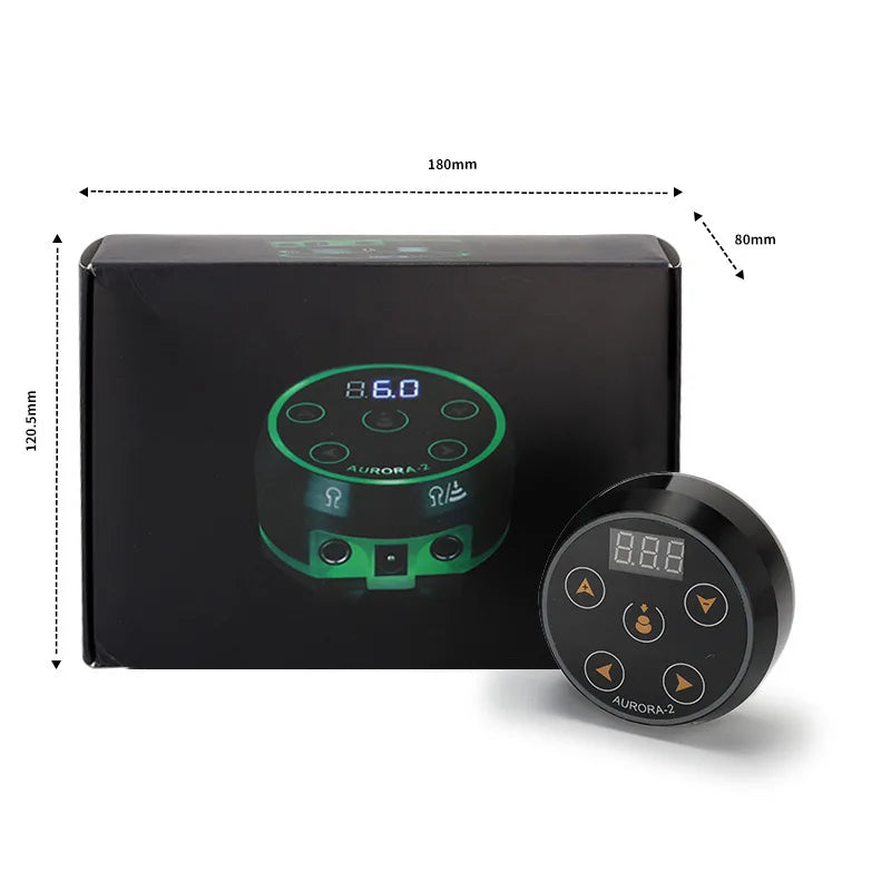 Brand New Mini AURORA LCD Touch Pad Tattoo Power Supply Qme