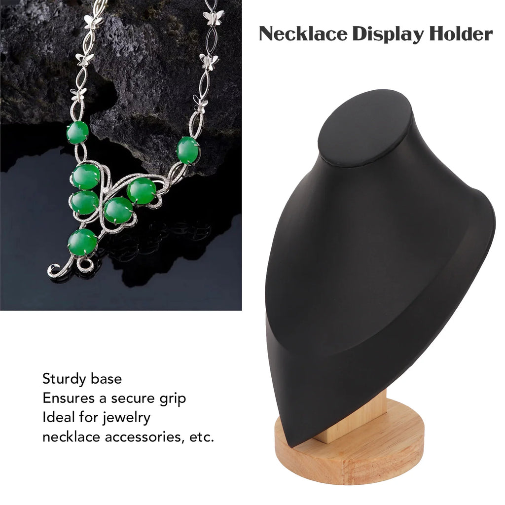 Necklace Display Holder Multipurpose Elegant Wood Jewelry Bust Stand for Home Jewelry Store Trade Show Qme