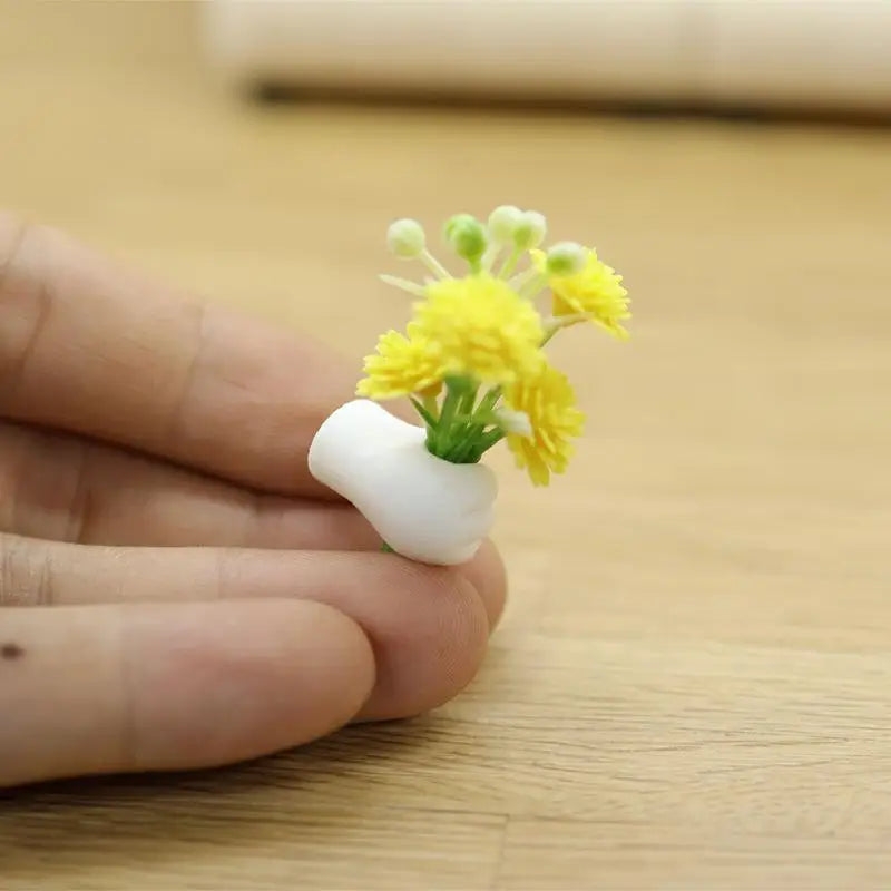 1 12 Dollhouse Miniature Handheld Flower Model Wall Hanging Qme